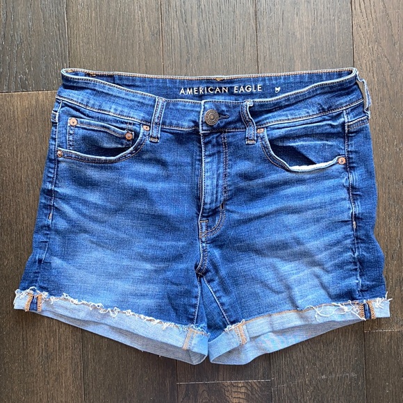 American Eagle Midi Super Stretch Jean Shorts - Picture 1 of 4